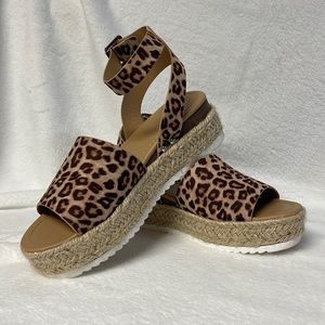 Soda Leopard Print Sandals